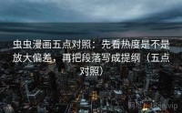 虫虫漫画五点对照：先看热度是不是放大偏差，再把段落写成提纲（五点对照）