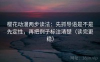 樱花动漫两步读法：先抓导语是不是先定性，再把例子标注清楚（读完更稳）