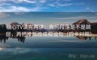 糖心TV读完再讲：先问段落是不是跳层，再把推断改成假设句（四步对照）