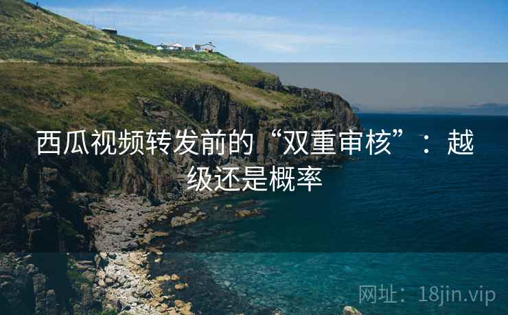西瓜视频转发前的“双重审核”：越级还是概率