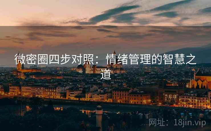 微密圈四步对照：情绪管理的智慧之道
