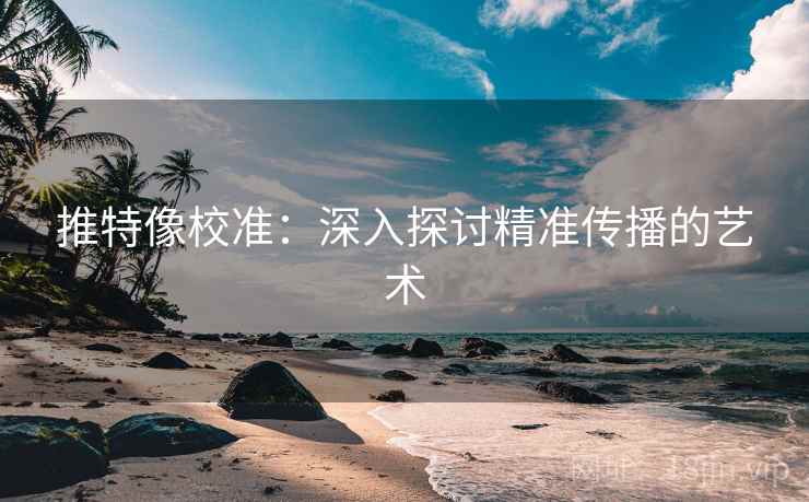 推特像校准：深入探讨精准传播的艺术